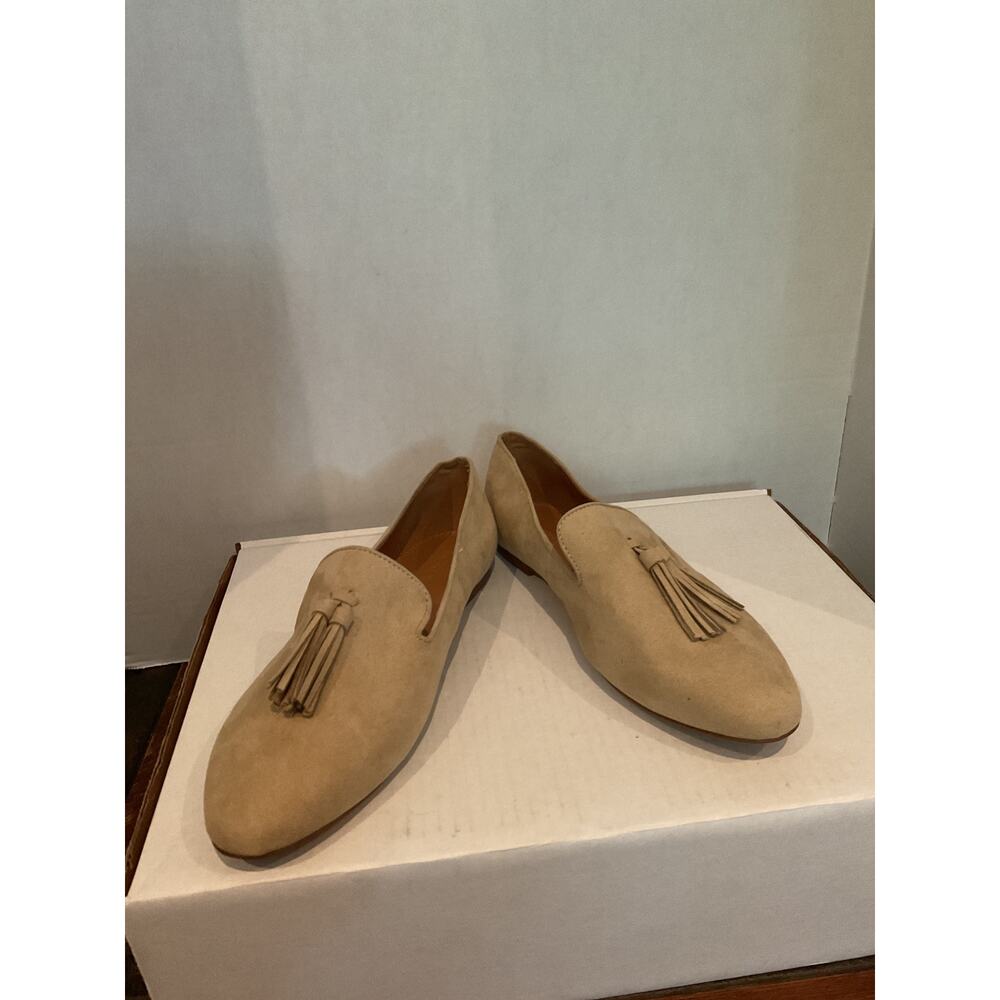 J. Crew - Faux Suede  Loafer/Smoking Slip-on Shoes -Sand khaki - 9 1/2